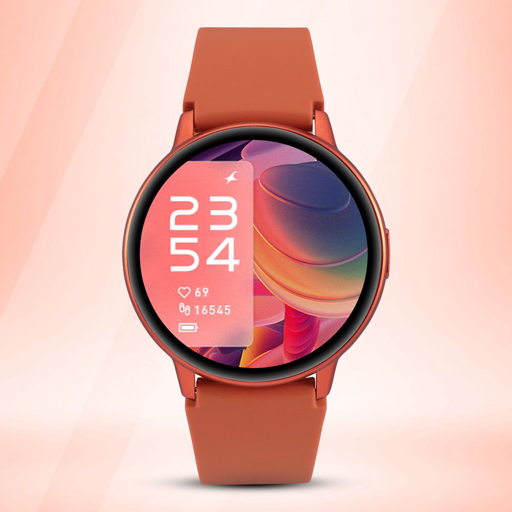 Reflex Play Smart Watch with Orange Strap Amoled Display