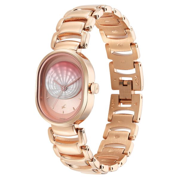 Fastrack Uptown Retreat Quartz Analog Pink Dial Metal Strap Watch for Girls - image number 3