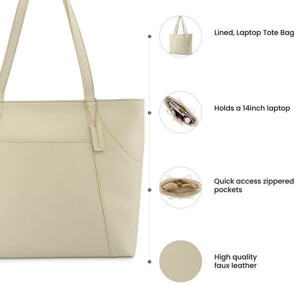 Fastrack Grey Laptop Tote Bag for Women - image number 8