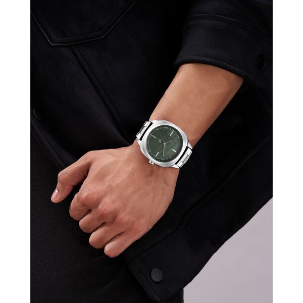 Fastrack Stunners X Quartz Analog Green Dial Stainless Steel Strap Watch For Guys - image number 5