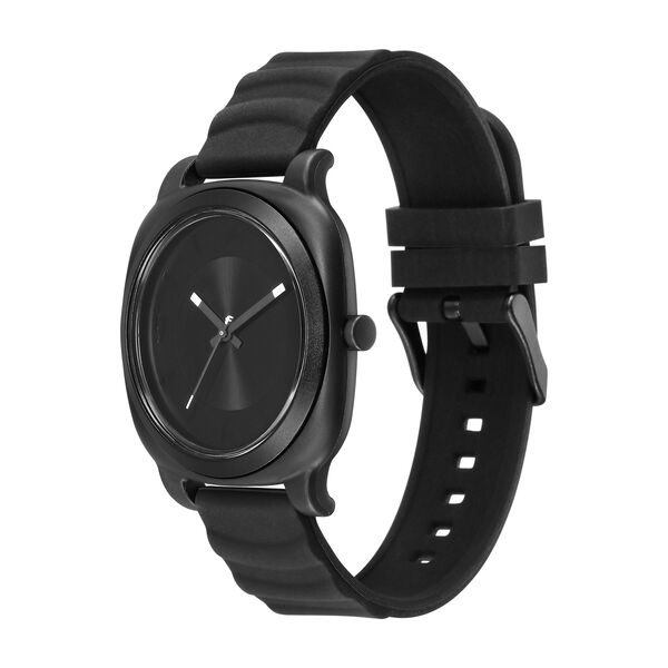 Fastrack Hype All Black Quartz Analog Black Dial With Black Silicone Strap Watch For Unisex - image number 2