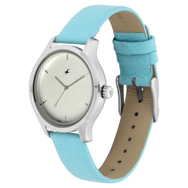 Fastrack Tripster Quartz Analog White Dial Leather Strap Watch for Girls - image number 2