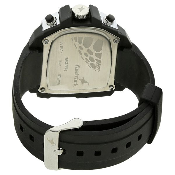 Fastrack Quartz Chronograph Red Dial Plastic Strap Watch for Guys - image number 3