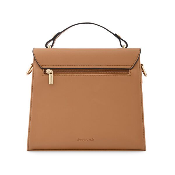 Fastrack Tan Structured Satchel Bag for Women - image number 4