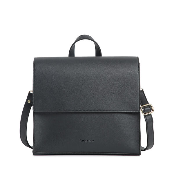 Fastrack College Satchel Bag for Women | Stylish Bag for Girls, Ladies, Women | Everyday Satchel for College, Work Made of High Quality Faux Leather (Black) - image number 0