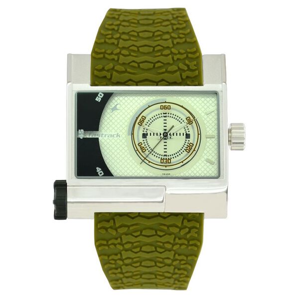 Fastrack Quartz Analog White Dial Plastic Strap Watch for Guys - image number 0