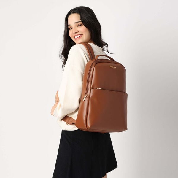 Fastrack Tan textured backpack - image number 0