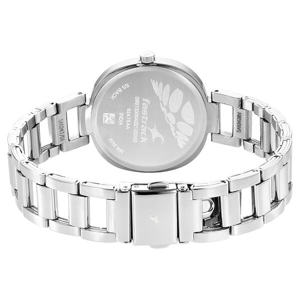 Fastrack Stunners Quartz Analog Silver Dial Stainless Steel Strap Watch for Girls - image number 5