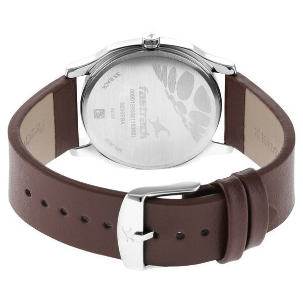 Fastrack Stunners Quartz Analog Red Dial Leather Strap Watch for Guys - image number 5