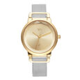 Fastrack Vyb Classique Quartz Analog Golden Dial Stainless Steel Strap Watch for Girls - image number 0