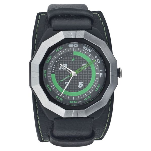 Fastrack Quartz Analog Grey Dial Leather Strap Watch for Guys - image number 0