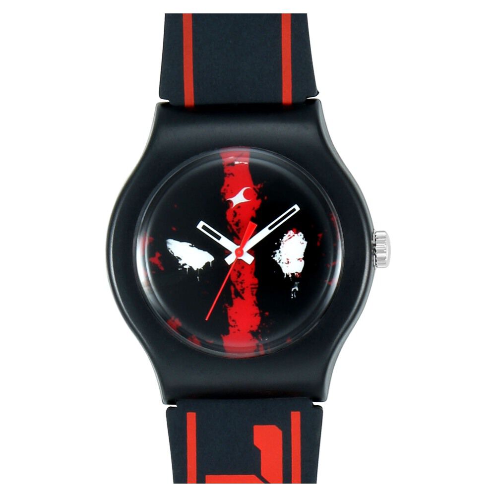 Fastrack Deadpool Quartz Analog Bicolour Dial Silicone Strap Unisex Watch