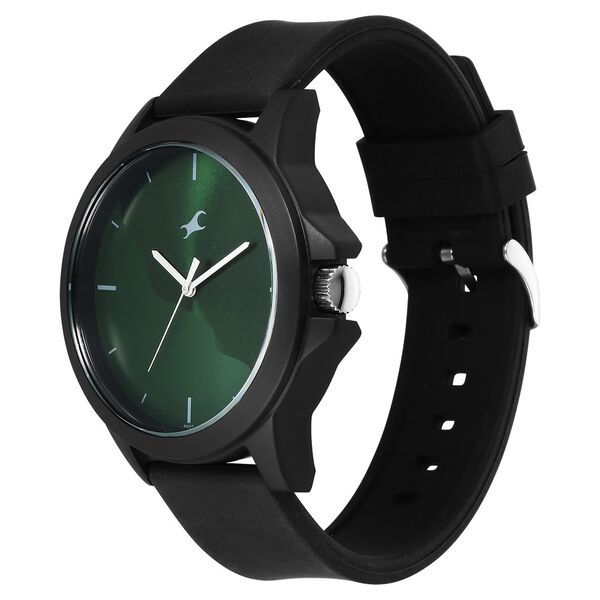 Fastrack Tees Wanderlust Quartz Analog Green Dial Silicone Strap Watch for Unisex - image number 2