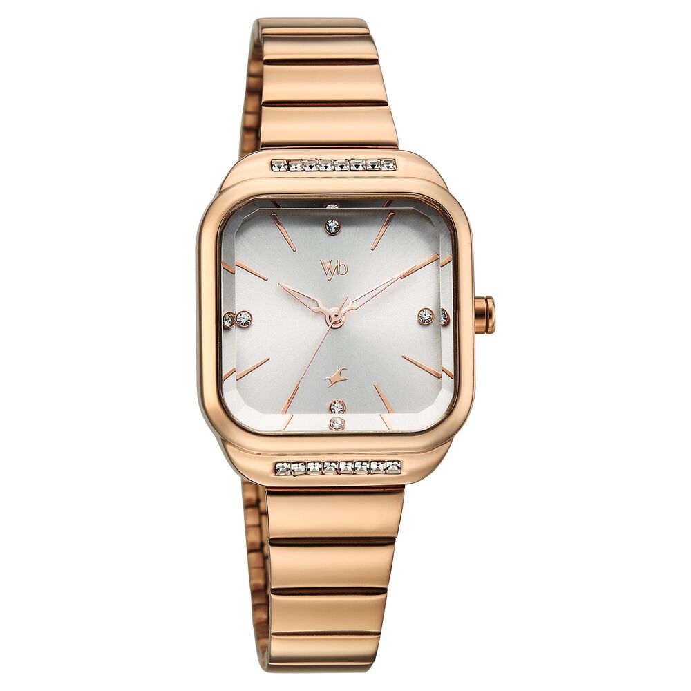 Buy Online Vyb Seeker By Fastrack Quartz Analog Grey Dial Rose
