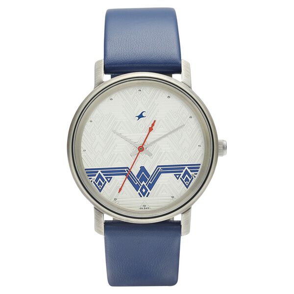 Fastrack Wonder Woman Quartz Analog Silver Dial Leather Strap Watch for Girls - image number 2