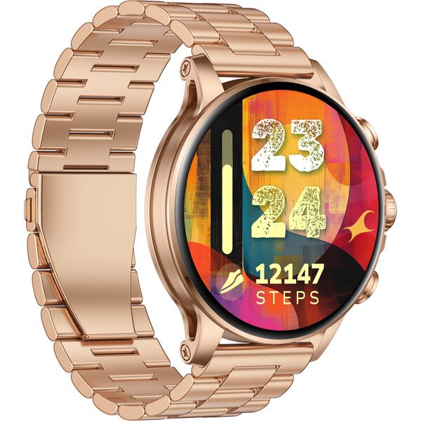 Fastrack Marvellous FX2 Unisex Smart Watch With Rose Gold Metal Strap - image number 1