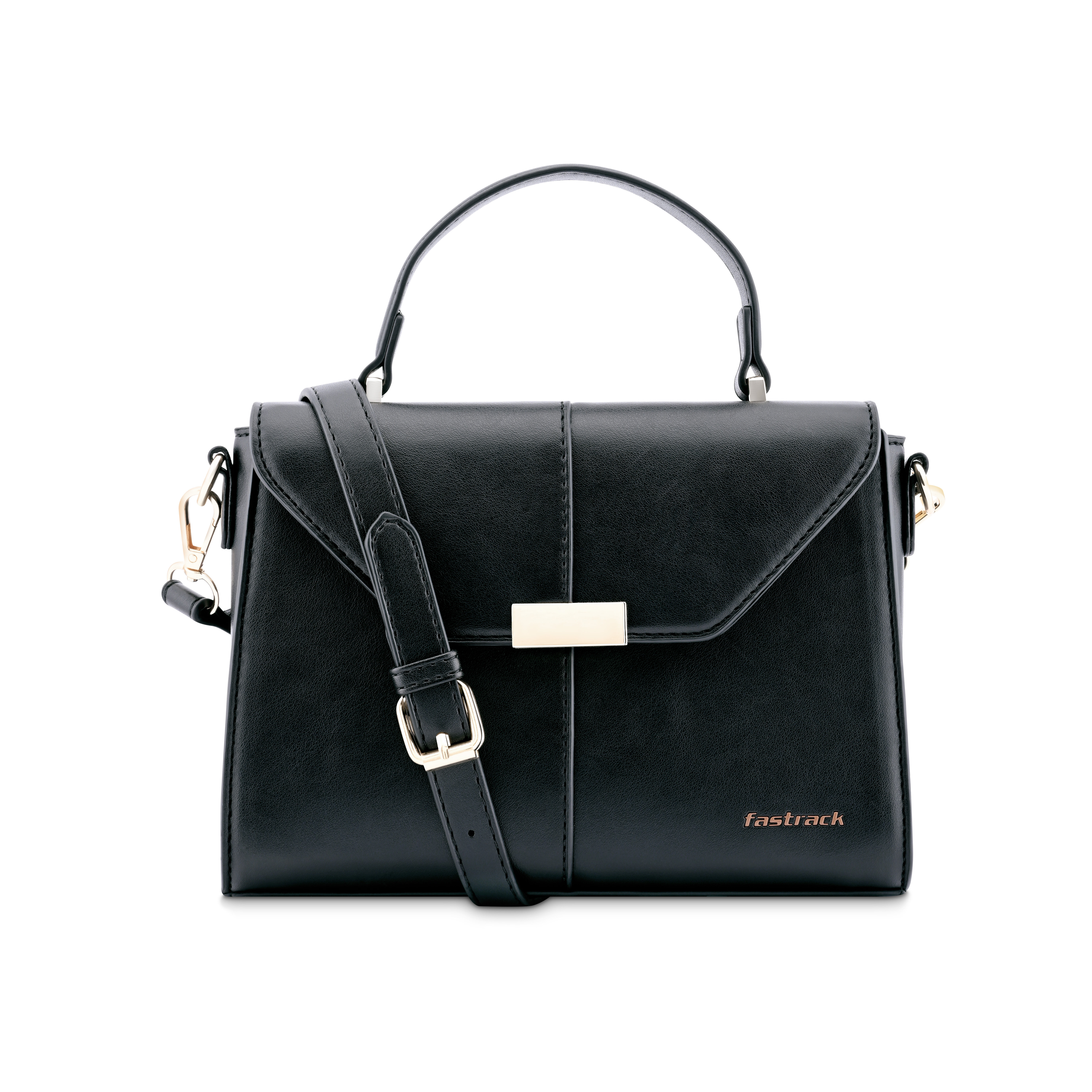 Buy Online Fastrack Structured Satchel in Black - f251sames06bk1