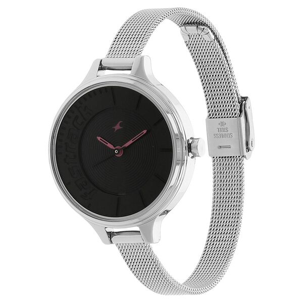 Fastrack Quartz Analog Black Dial Stainless Steel Strap Watch for Girls - image number 1