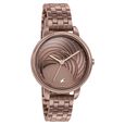 Fastrack Stunners Quartz Analog Brown Dial Stainless Steel Strap Watch for Girls - image number 1