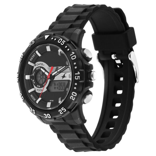 Fastrack Street line Quartz Analog Digital Black Dial Silicone Strap Watch for Girls - image number 2
