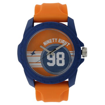 Fastrack Quartz Analog Orange Dial Plastic Strap Watch for Unisex