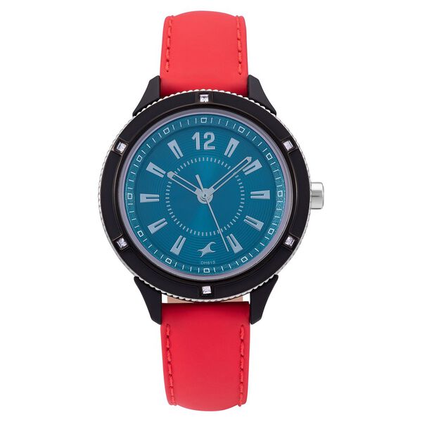 Fastrack Modular Quartz Analog Blue Dial Leather Strap Watch for Girls - image number 1