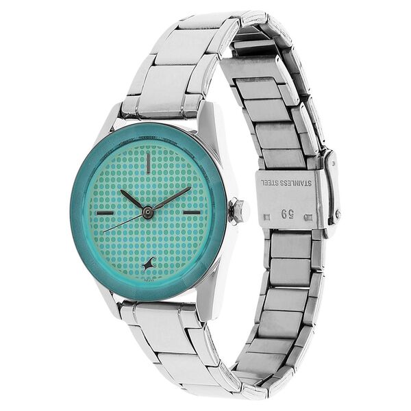 Fastrack Quartz Analog Green Dial Stainless Steel Strap Watch for Girls - image number 1