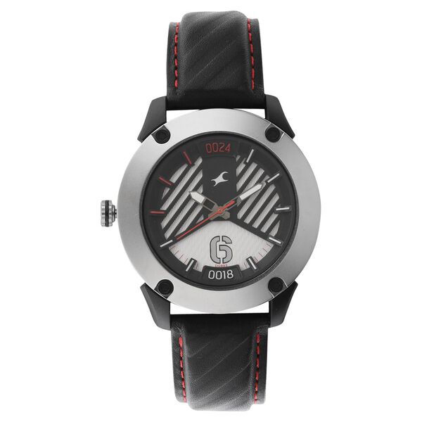 Fastrack Loopholes Quartz Analog White Dial Leather Strap Watch for Guys - image number 0