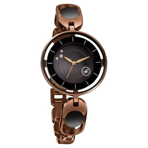 Fastrack Pulse Quartz Analog Black Dial Metal Strap Watch For Girls - image number 1