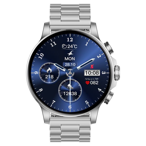 Fastrack Marvellous FX2 Unisex Smart Watch With Silver Metal Strap - image number 0