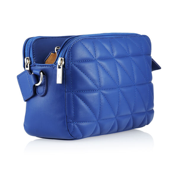 Blue Quilted Sling Bag - image number 2