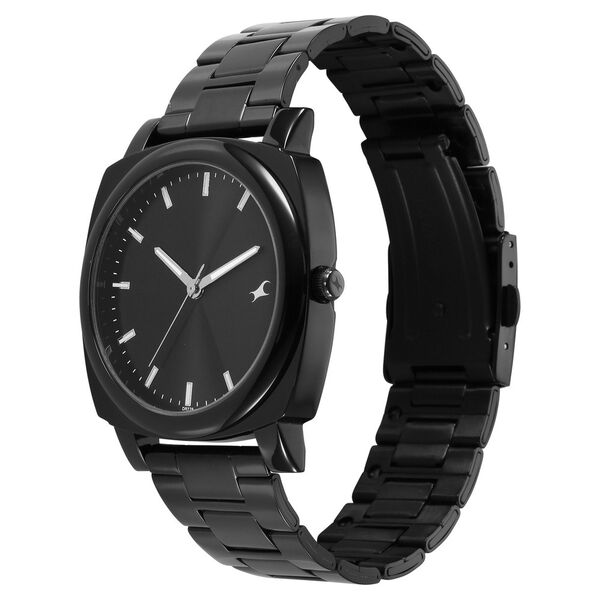 Fastrack Stunners X Quartz Analog Black Dial Stainless Steel Strap Watch For Guys - image number 2