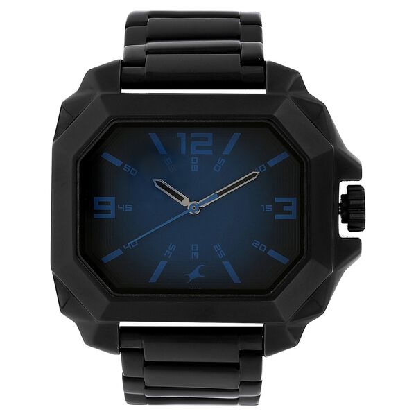 Fastrack Quartz Analog Black Dial Stainless Steel Strap Watch for Guys - image number 0