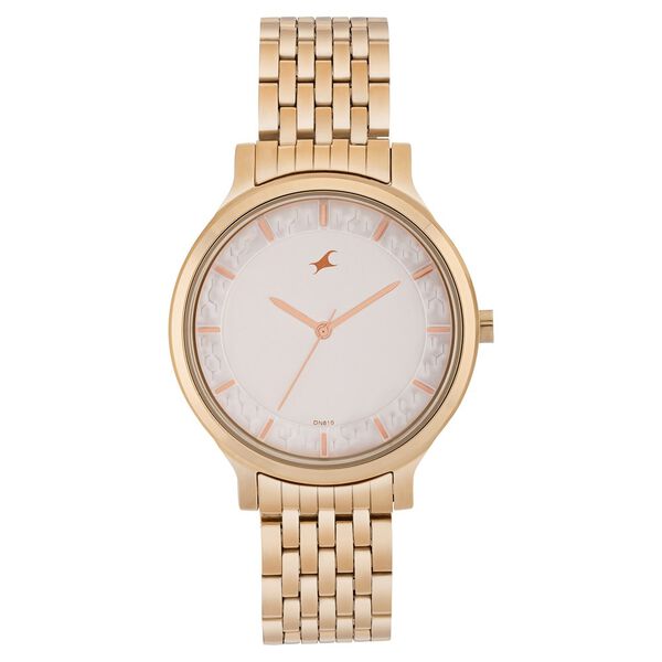 Fastrack Crush Quartz Analog Silver Dial Stainless Steel Strap Watch for Girls - image number 0