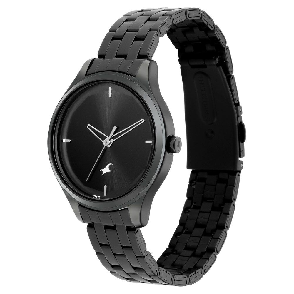 Fastrack black and best sale pink watch