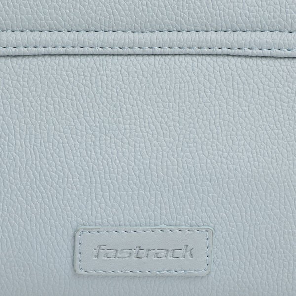 Fastrack Textured Sling Bag for Women | Chic Crossbody Bag for Girls, Ladies, Women | Spacious Bag with Slip Pocket Made of High-Quality Faux Leather (Powder Blue) - image number 9