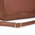 Lattice brown satchel - image number 7