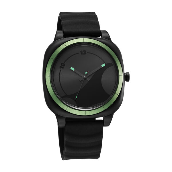 Fastrack Hype All Black Quartz Analog Black Dial With Black Silicone Strap Watch For Unisex - image number 1