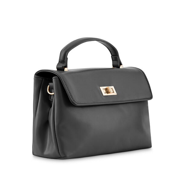 Fastrack Black Satchel with Gold Accents - image number 3