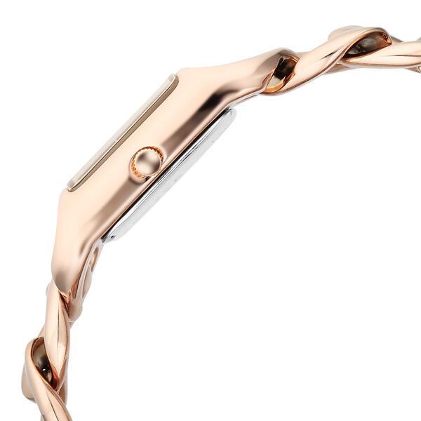 Vyb Prodigy By Fastrack Quartz Analog Brown Dial Rose Gold Metal Strap Watch For Girls - image number 4