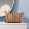 Fastrack Pleated Sling Bag in Tan - image number 0