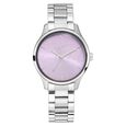 Fastrack Tripster Quartz Analog Purple Dial Stainless Steel Strap Watch for Girls - image number 2