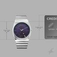 Fastrack Stunners Quartz Analog Purple Dial Silver Stainless Steel Strap Watch For Guys - image number 3