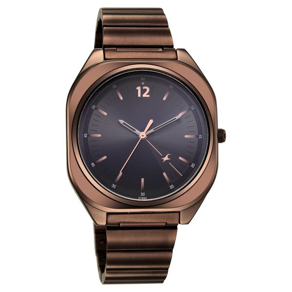 Fastrack 9 to Fine Analog with Black Dial Metal Strap Watch for Guys - image number 1