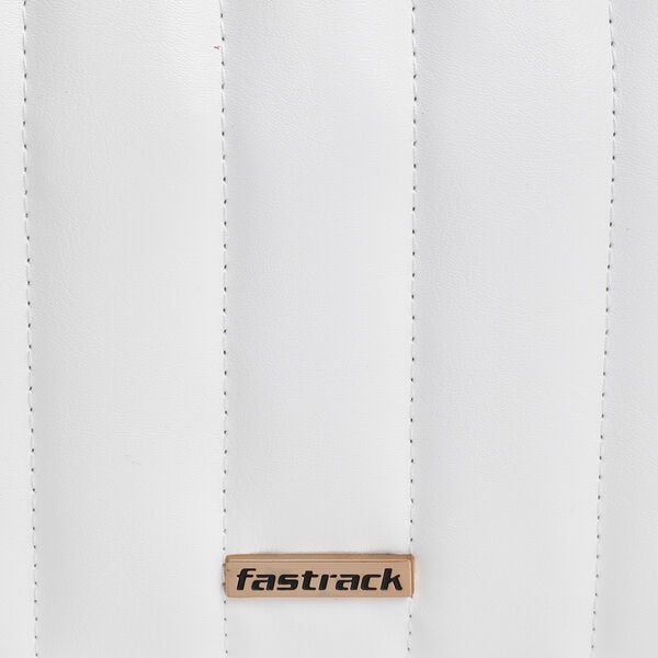 Fastrack Modern Quilted Sling Bag for Women | Trendy, Spacious Bag for Girls, Ladies, Women | Everyday Casual Bag Made from High Quality Faux Leather (White) - image number 8