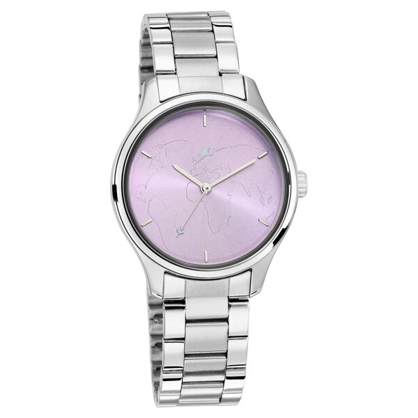 Fastrack Tripster Quartz Analog Purple Dial Stainless Steel Strap Watch for Girls - image number 1