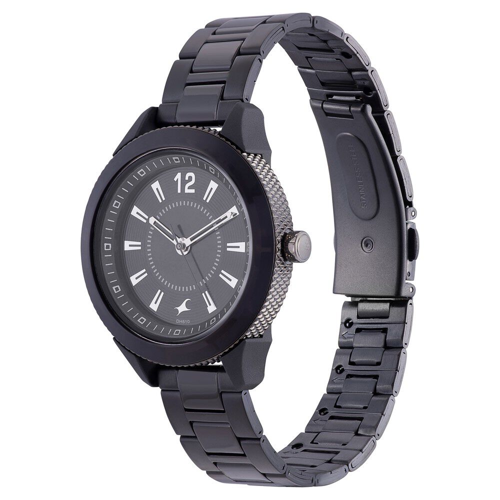 Fastrack Varsity Quartz Analog White Dial Leather Strap Watch for Girls