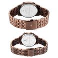 Fastrack Mixmatched Quartz Analog Brown Dial With Brown Metal Strap Watch For Couple - image number 4