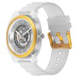 Fastrack Bare Quartz Analog Skeleton Unisex Watch With Grey Dial And Translucent Plastic Strap - image number 3