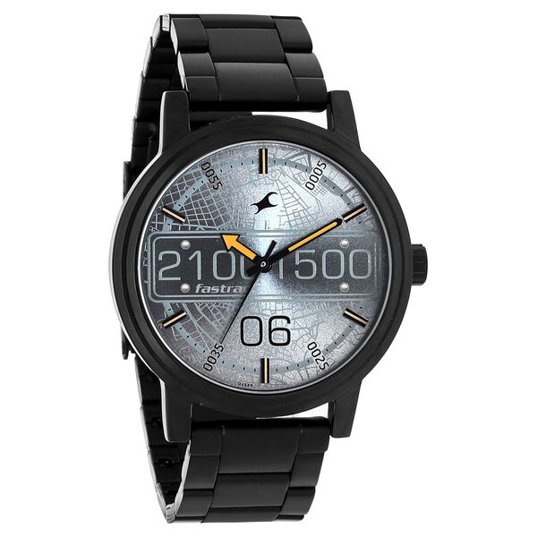 Fastrack Road Trip Quartz Analog Grey Dial Stainless Steel Strap Watch for Guys - image number 1